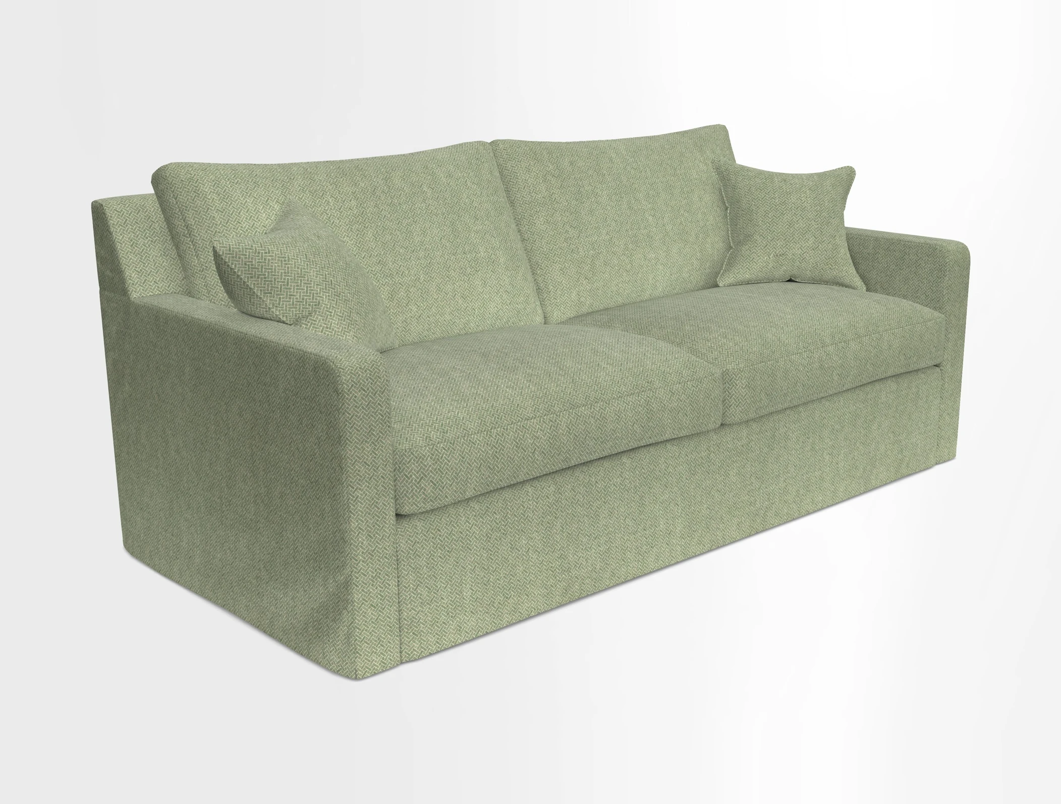 Stopham Sofa Bed in Romo Linara Shingle, seat in Designer's Guild Florian Corn