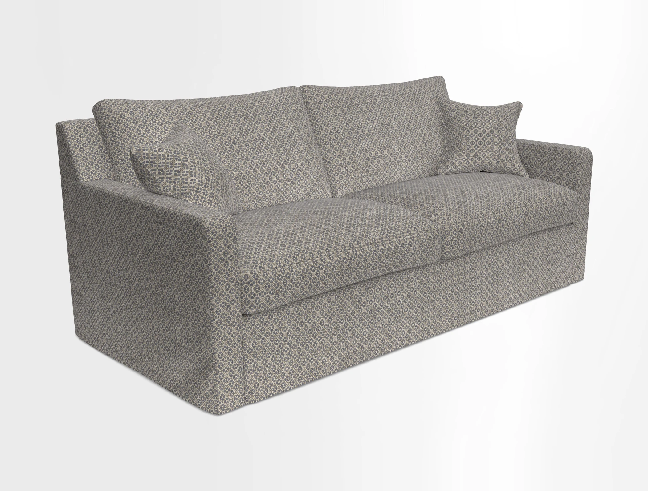 Stopham Sofa Bed in Romo Linara Shingle, seat in Designer's Guild Florian Corn