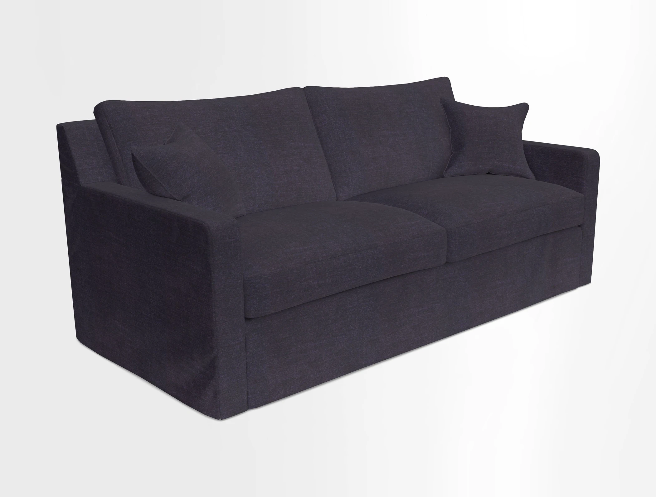 Stopham Sofa Bed in Romo Linara Shingle, seat in Designer's Guild Florian Corn