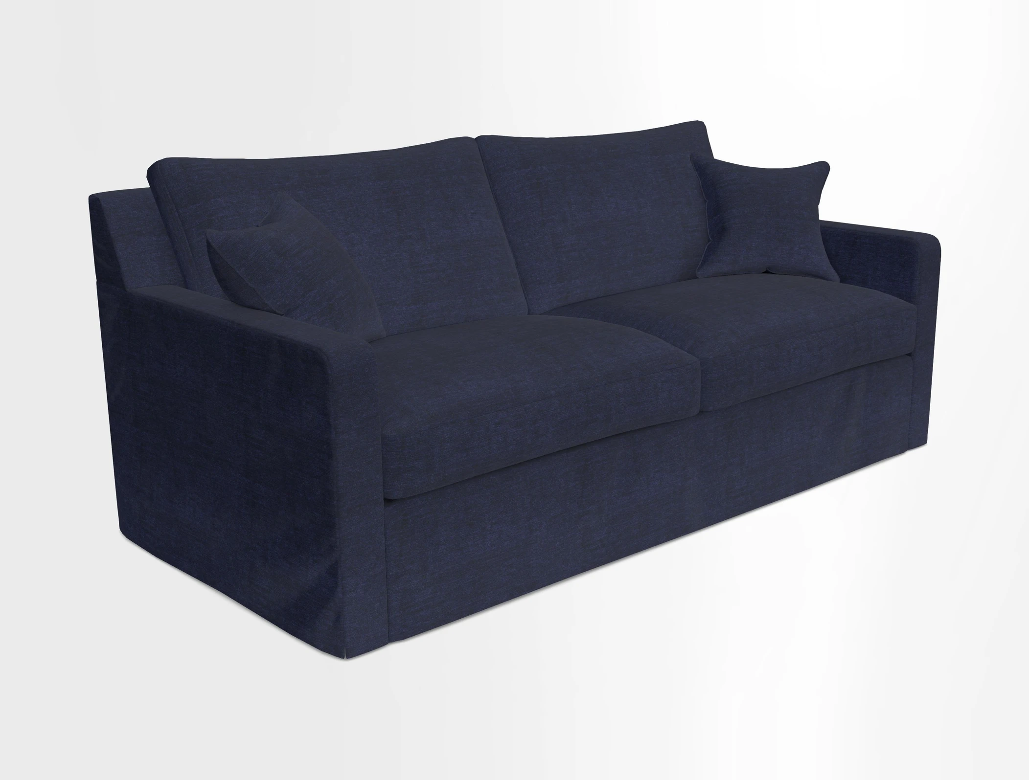 Stopham Sofa Bed in Romo Linara Shingle, seat in Designer's Guild Florian Corn