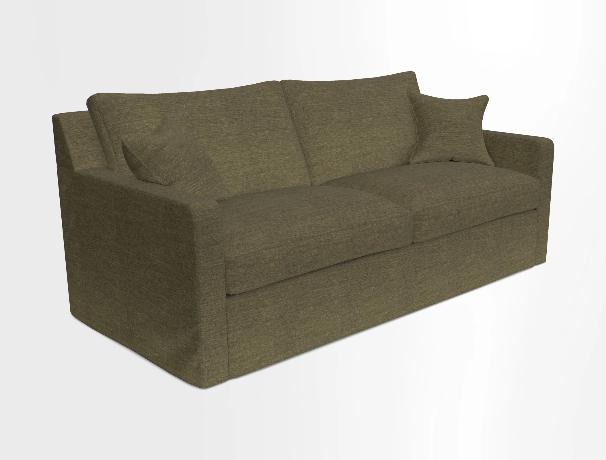 Stopham Sofa Bed in Romo Linara Shingle, seat in Designer's Guild Florian Corn