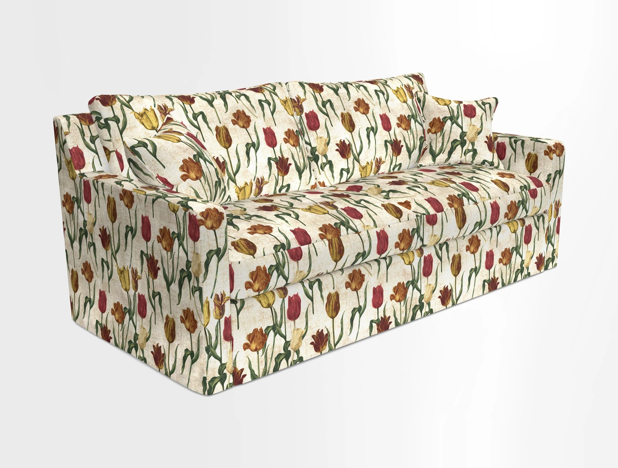 Stopham Sofa Bed in Romo Linara Shingle, seat in Designer's Guild Florian Corn