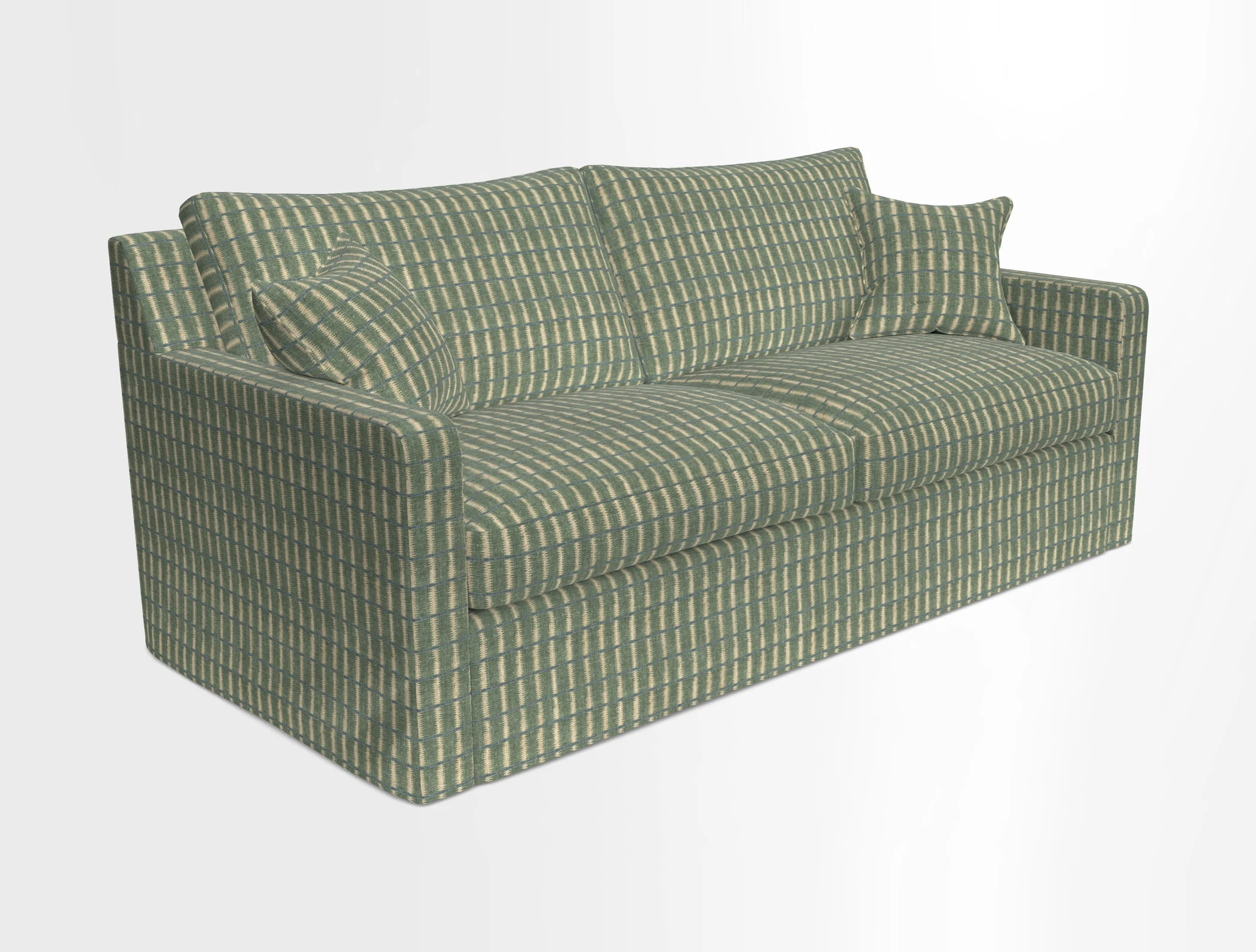 Stopham Sofa Bed in Romo Linara Shingle, seat in Designer's Guild Florian Corn