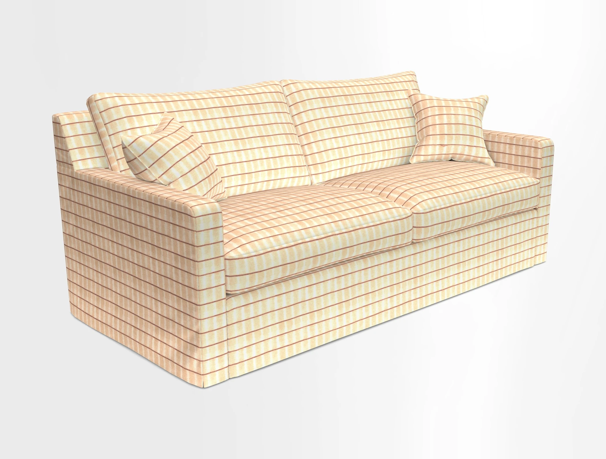 Stopham Sofa Bed in Romo Linara Shingle, seat in Designer's Guild Florian Corn
