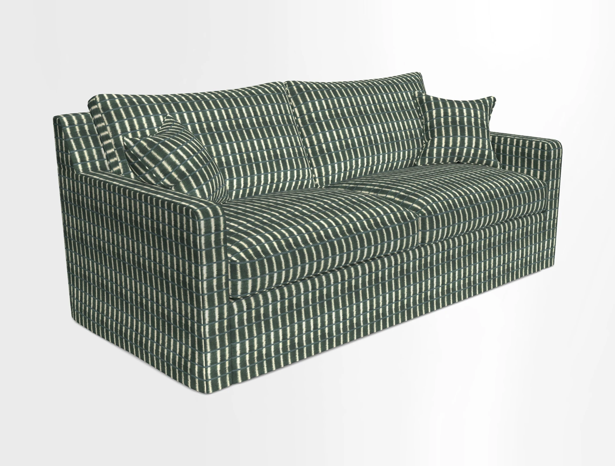 Stopham Sofa Bed in Romo Linara Shingle, seat in Designer's Guild Florian Corn