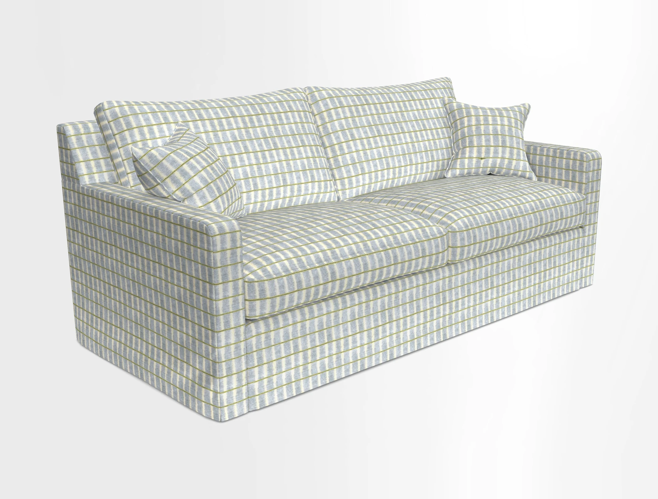 Stopham Sofa Bed in Romo Linara Shingle, seat in Designer's Guild Florian Corn