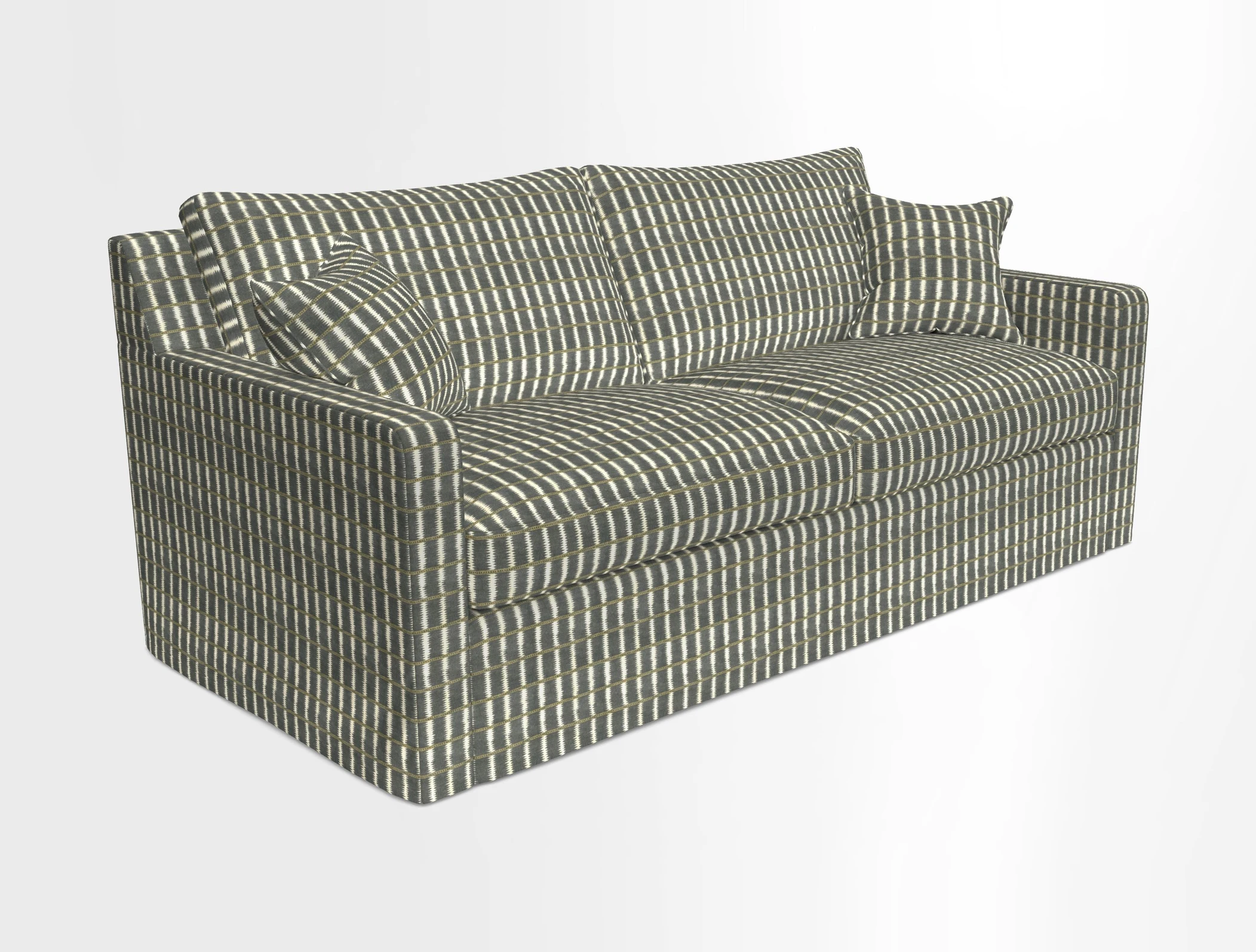 Stopham Sofa Bed in Romo Linara Shingle, seat in Designer's Guild Florian Corn