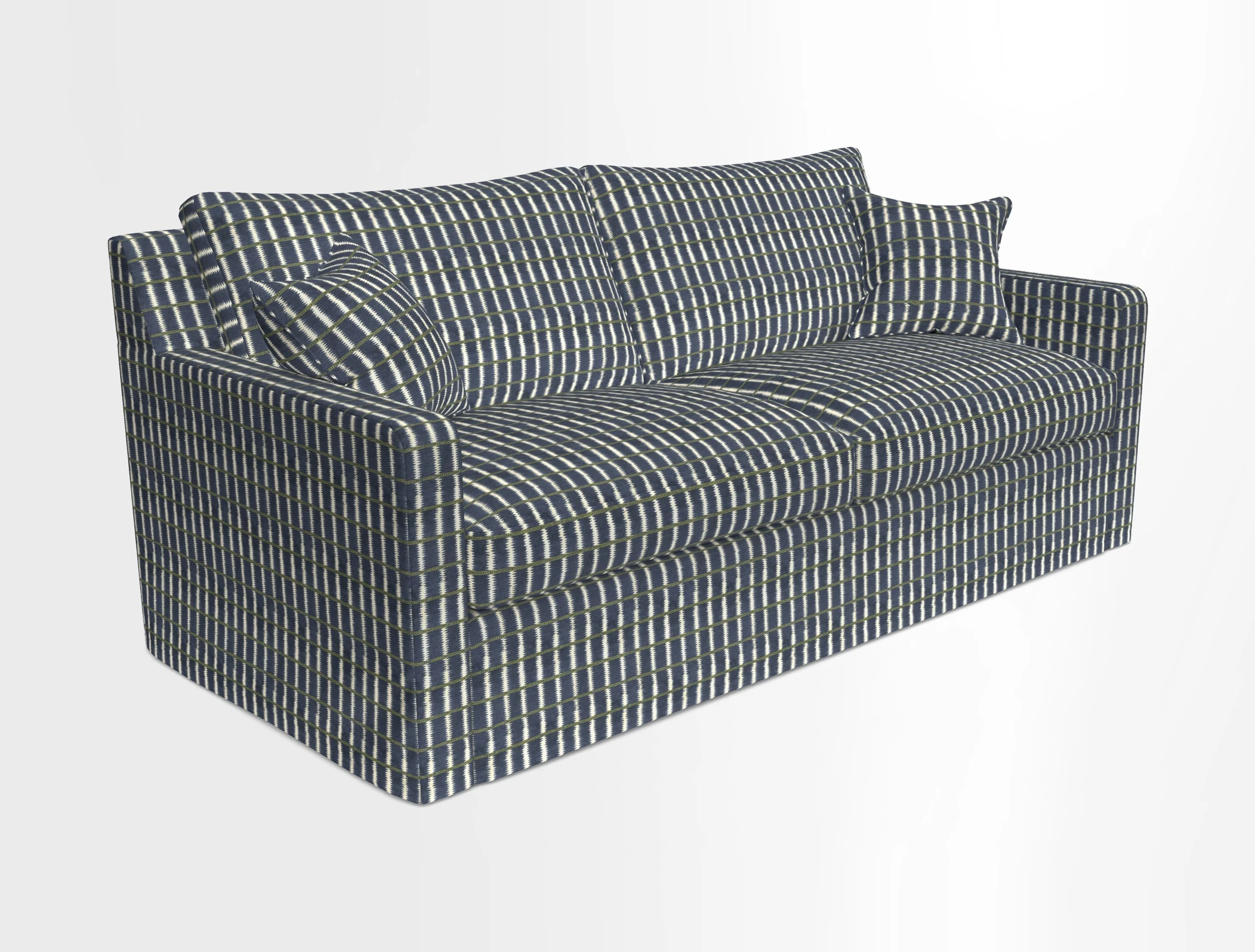 Stopham Sofa Bed in Romo Linara Shingle, seat in Designer's Guild Florian Corn