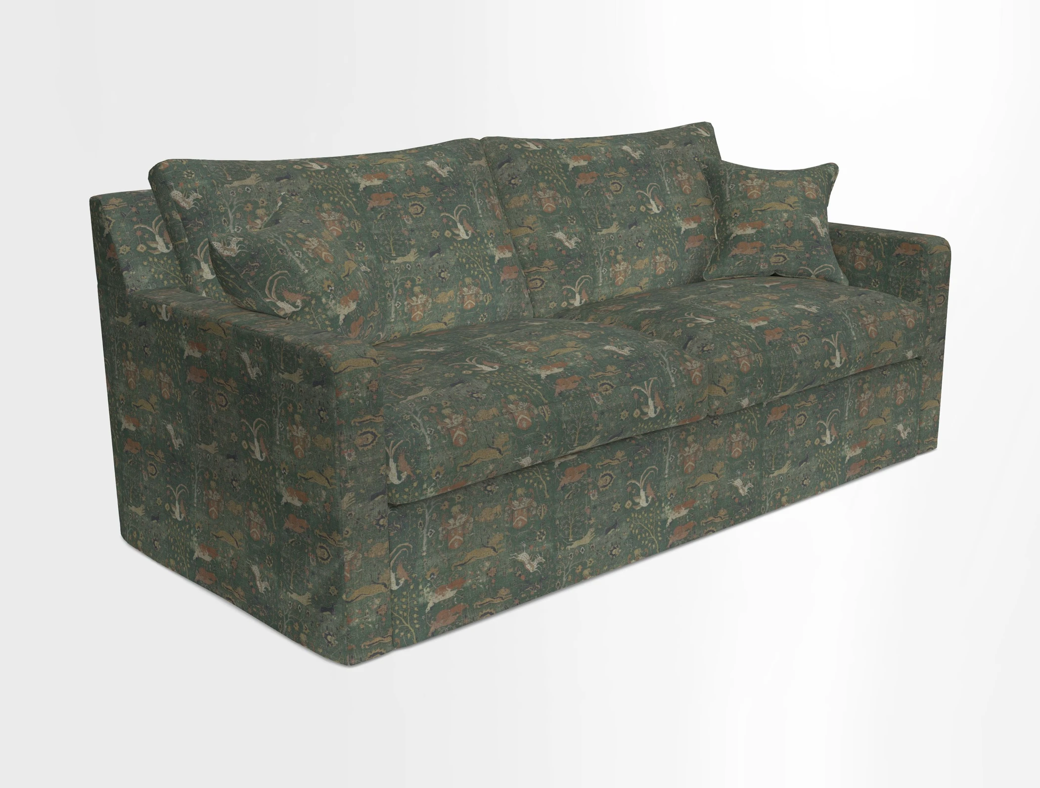 Stopham Sofa Bed in Romo Linara Shingle, seat in Designer's Guild Florian Corn