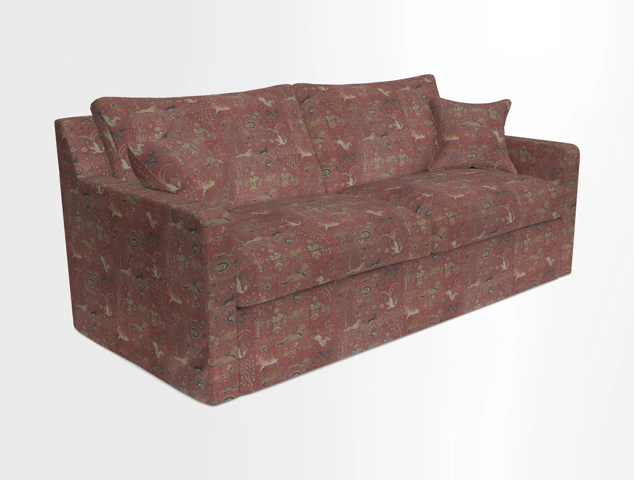 Stopham Sofa Bed in Romo Linara Shingle, seat in Designer's Guild Florian Corn