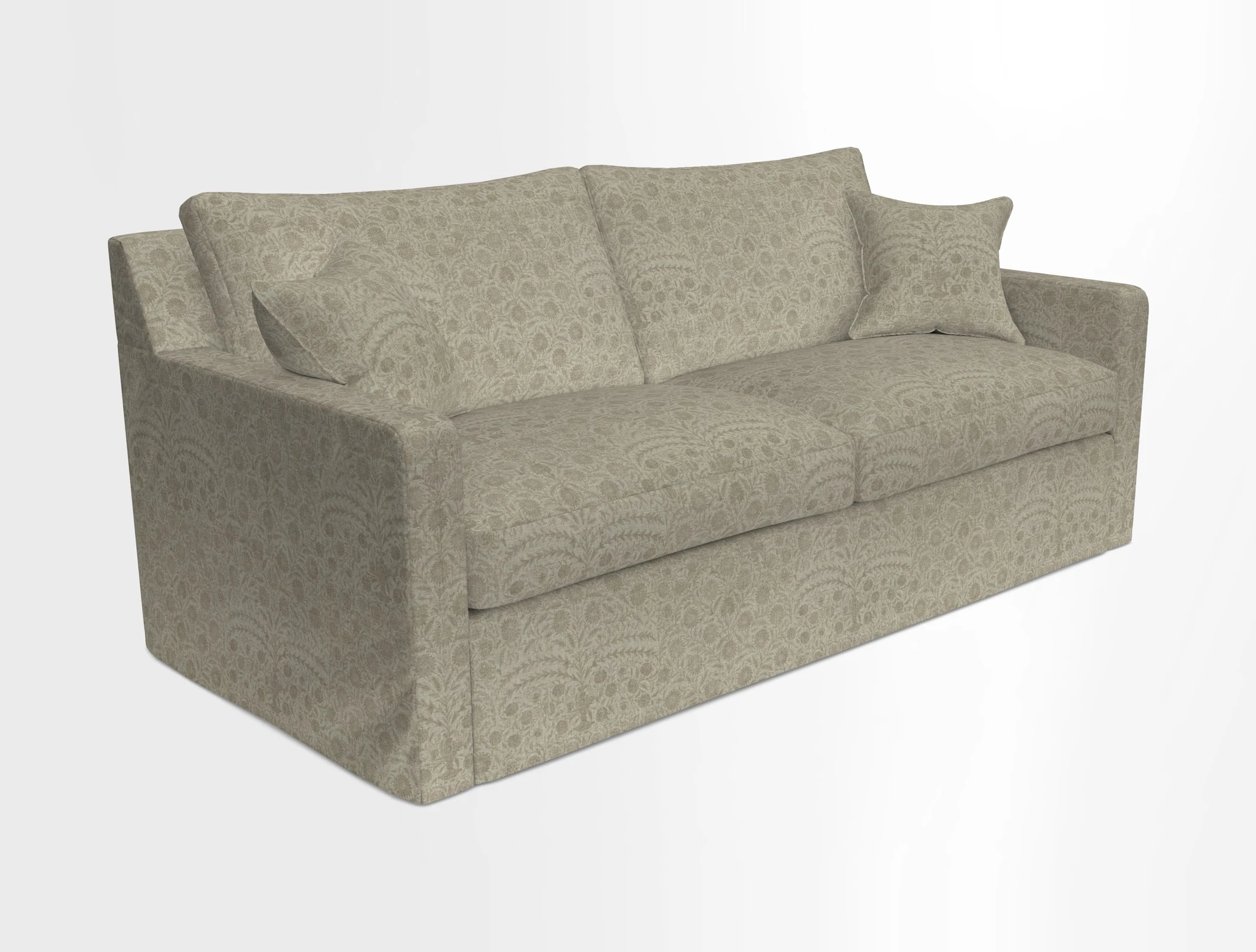 Stopham Sofa Bed in Romo Linara Shingle, seat in Designer's Guild Florian Corn