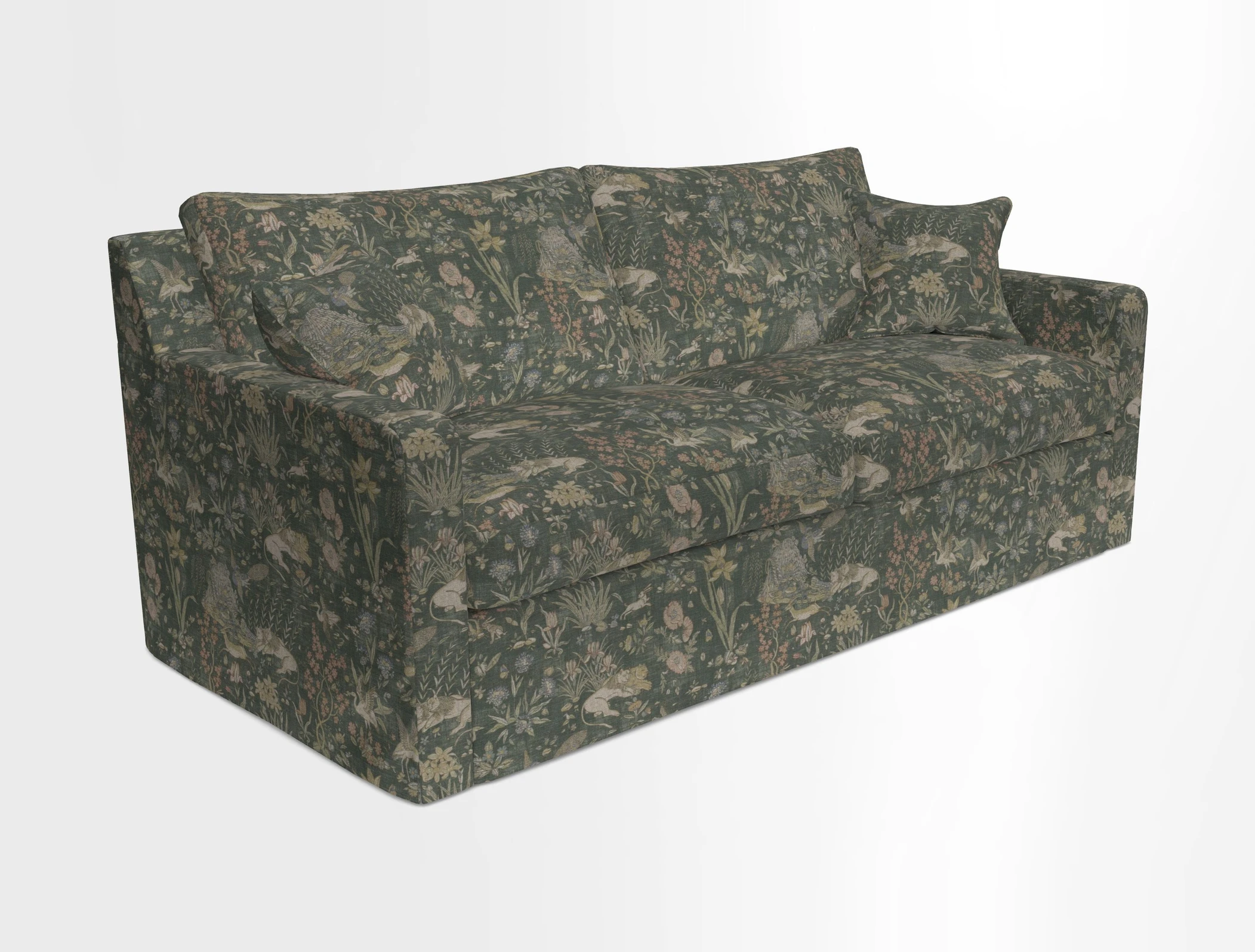 Stopham Sofa Bed in Romo Linara Shingle, seat in Designer's Guild Florian Corn