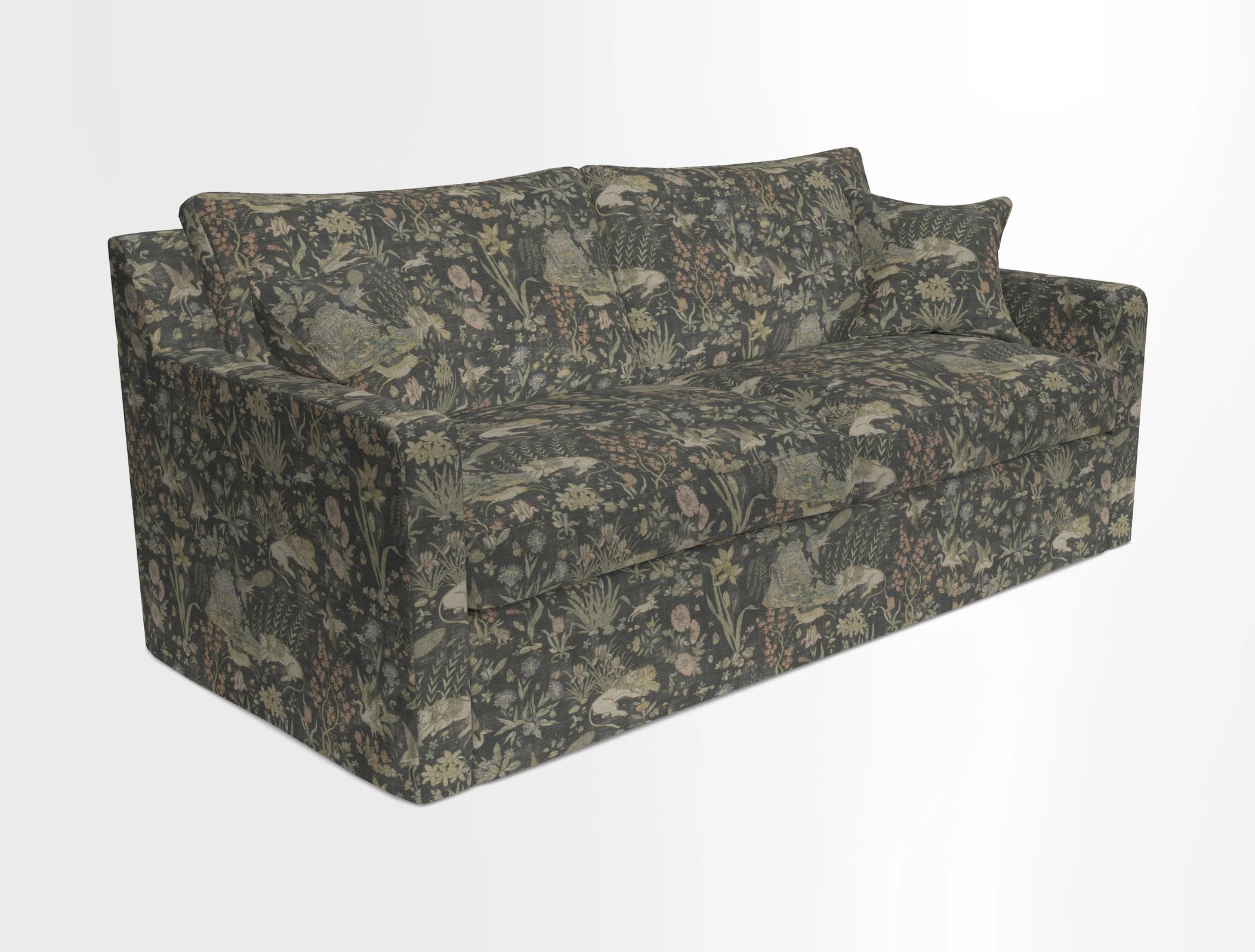 Stopham Sofa Bed in Romo Linara Shingle, seat in Designer's Guild Florian Corn