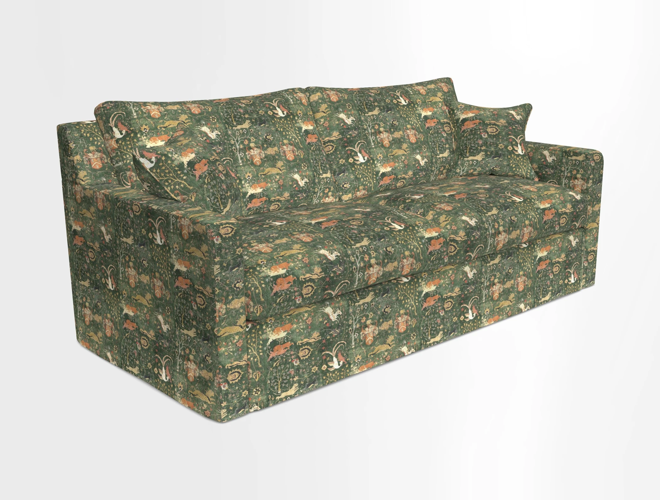 Stopham Sofa Bed in Romo Linara Shingle, seat in Designer's Guild Florian Corn