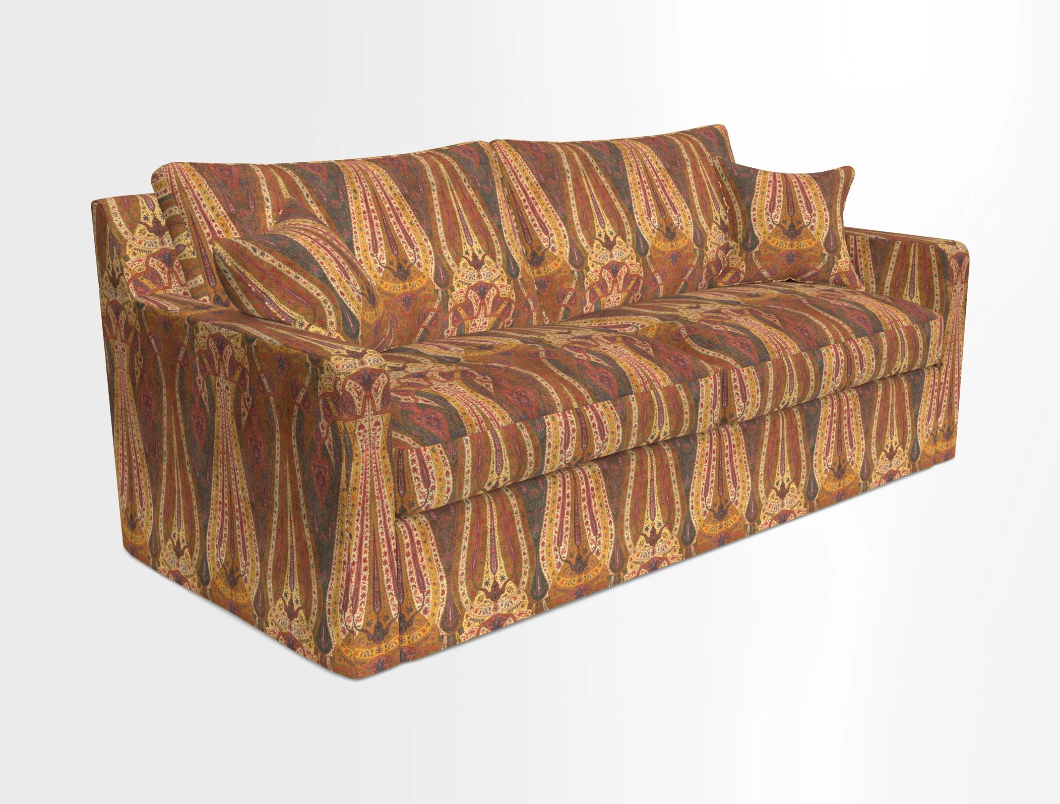 Stopham Sofa Bed in Romo Linara Shingle, seat in Designer's Guild Florian Corn