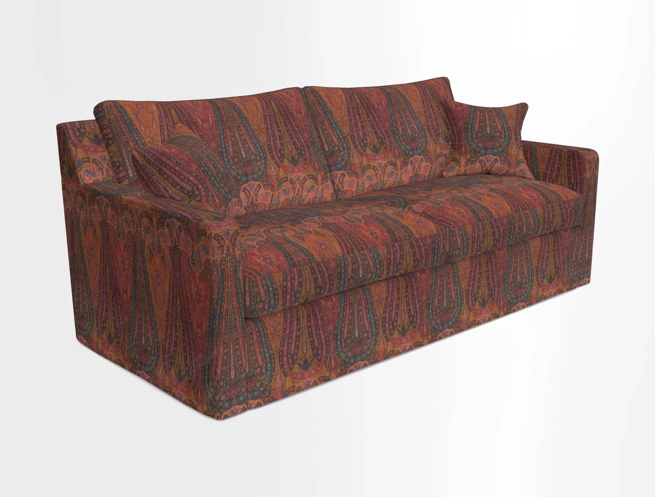 Stopham Sofa Bed in Romo Linara Shingle, seat in Designer's Guild Florian Corn