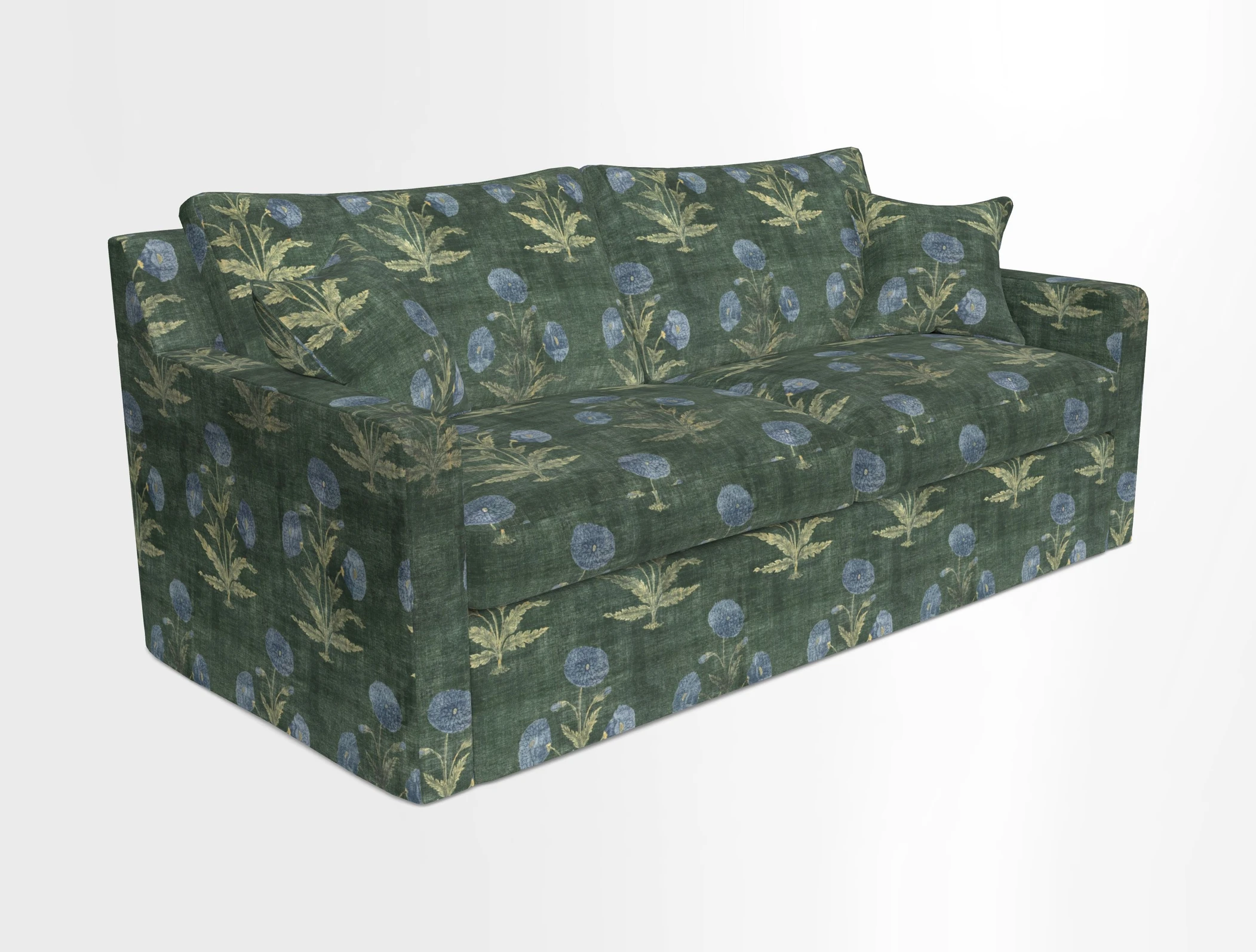 Stopham Sofa Bed in Romo Linara Shingle, seat in Designer's Guild Florian Corn