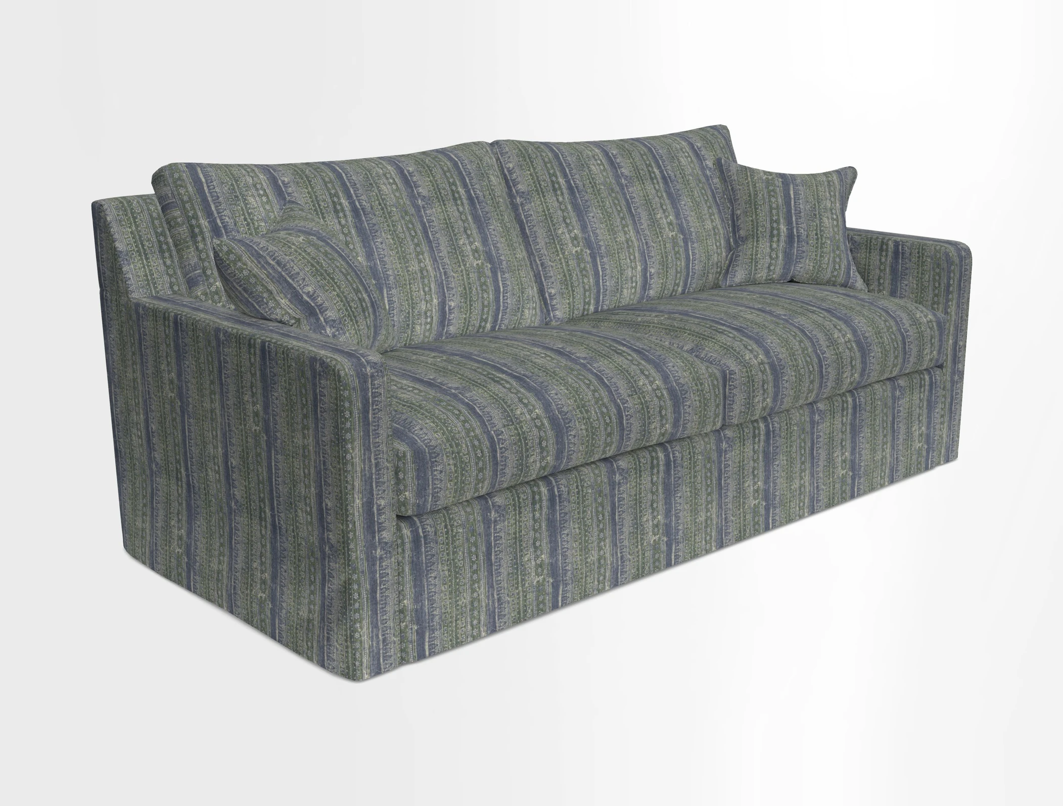 Stopham Sofa Bed in Romo Linara Shingle, seat in Designer's Guild Florian Corn