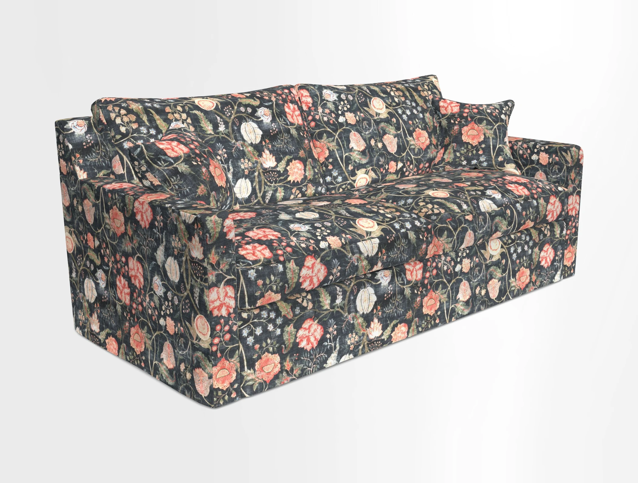 Stopham Sofa Bed in Romo Linara Shingle, seat in Designer's Guild Florian Corn