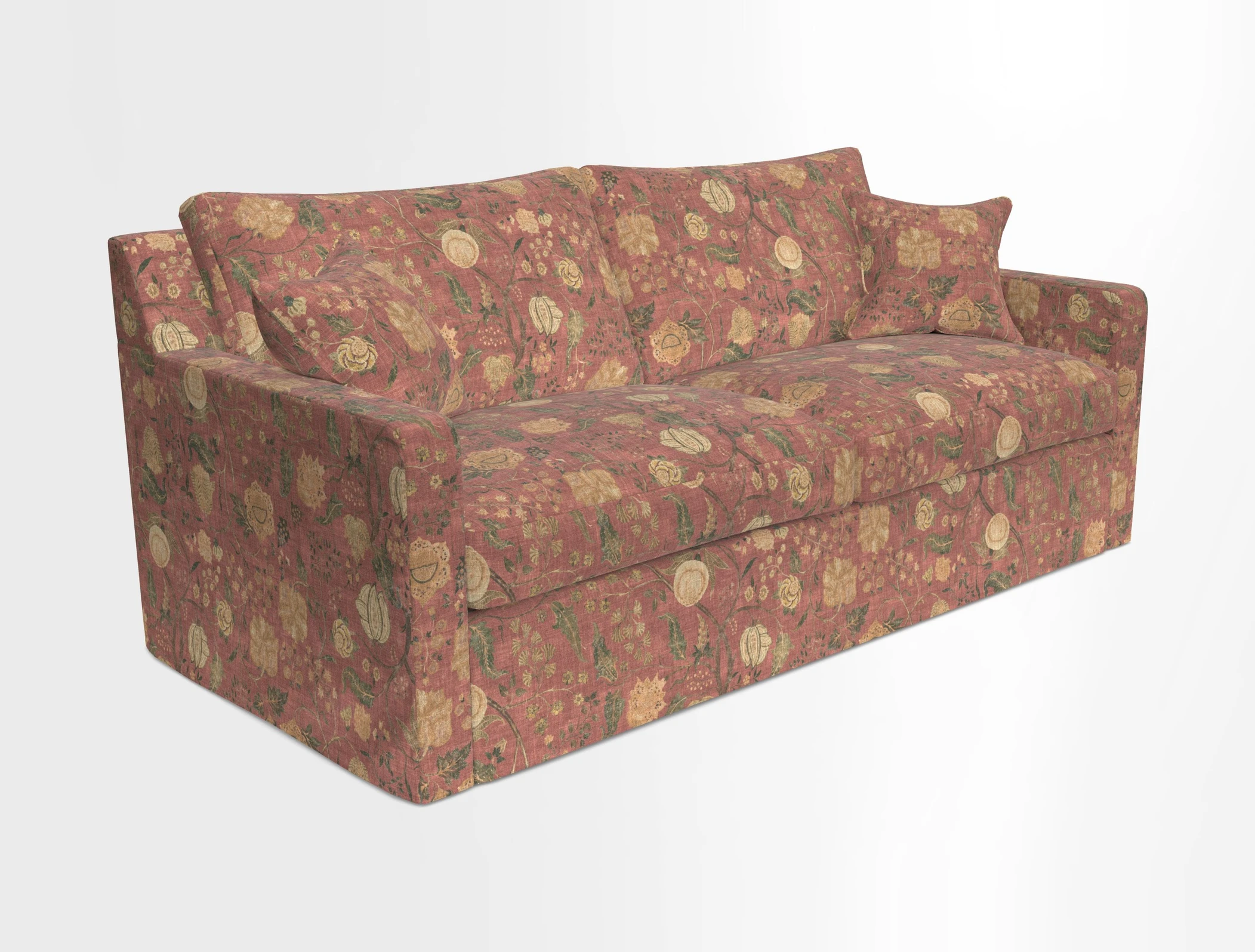 Stopham Sofa Bed in Romo Linara Shingle, seat in Designer's Guild Florian Corn