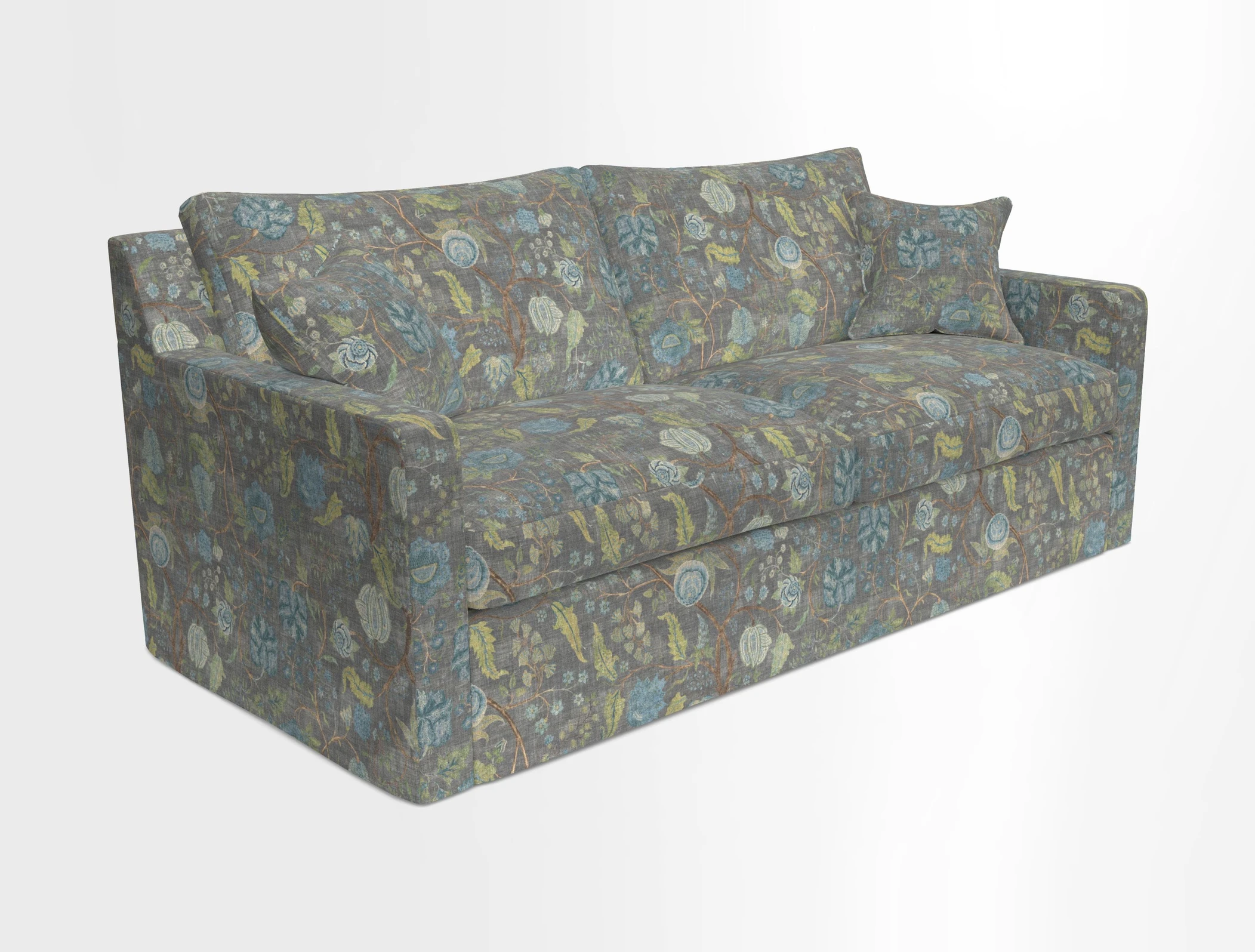 Stopham Sofa Bed in Romo Linara Shingle, seat in Designer's Guild Florian Corn