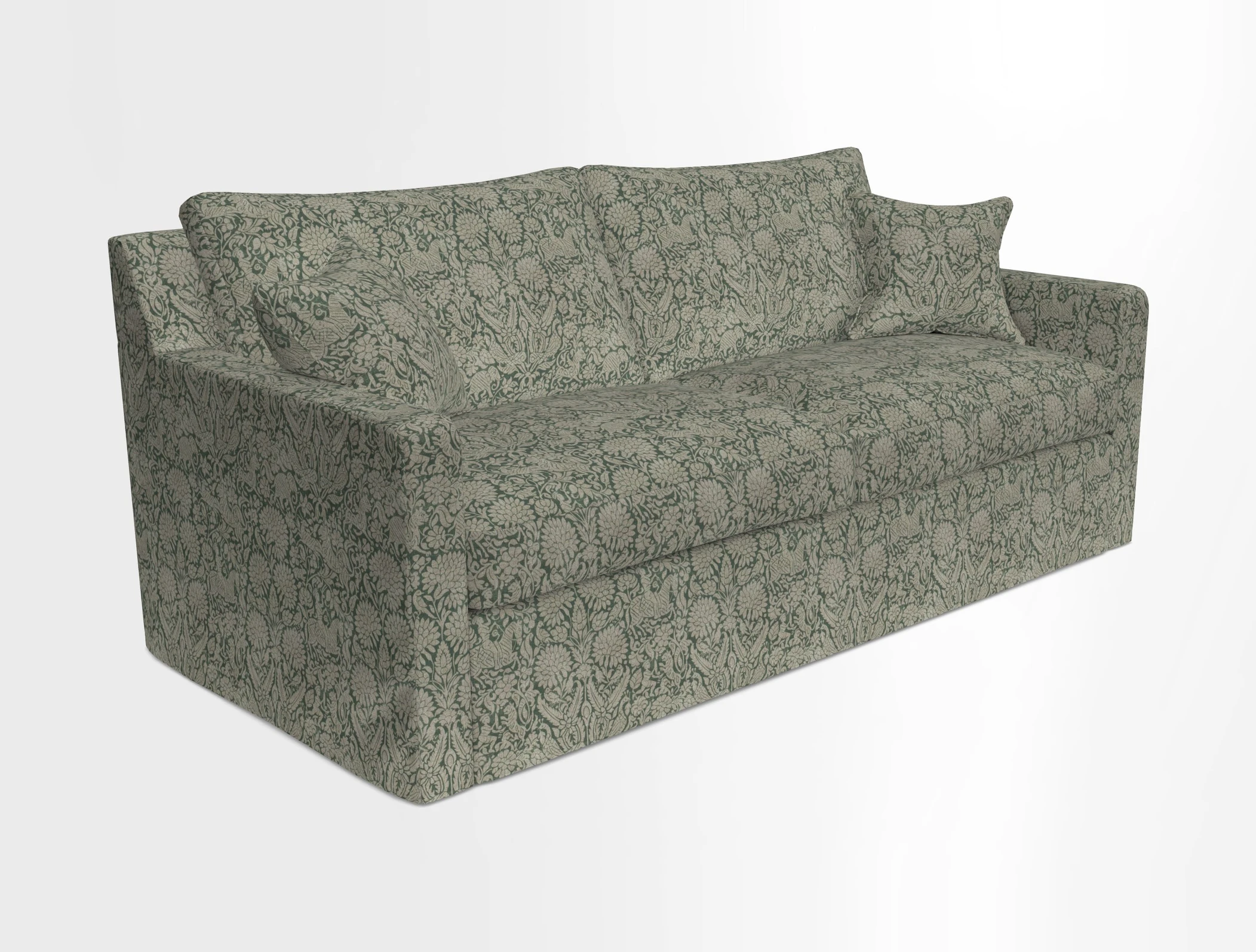 Stopham Sofa Bed in Romo Linara Shingle, seat in Designer's Guild Florian Corn