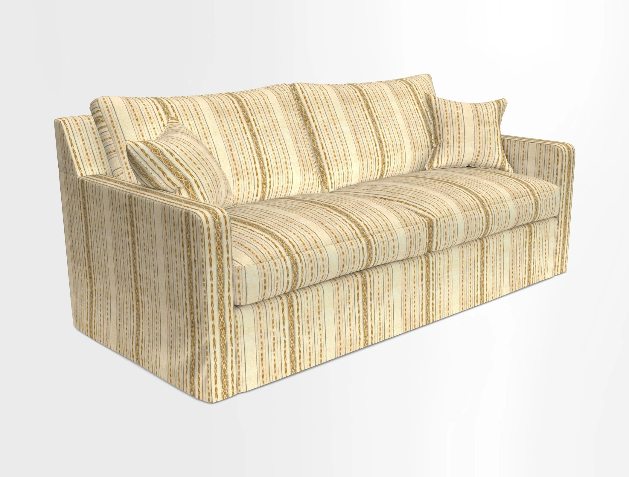 Stopham Sofa Bed in Romo Linara Shingle, seat in Designer's Guild Florian Corn