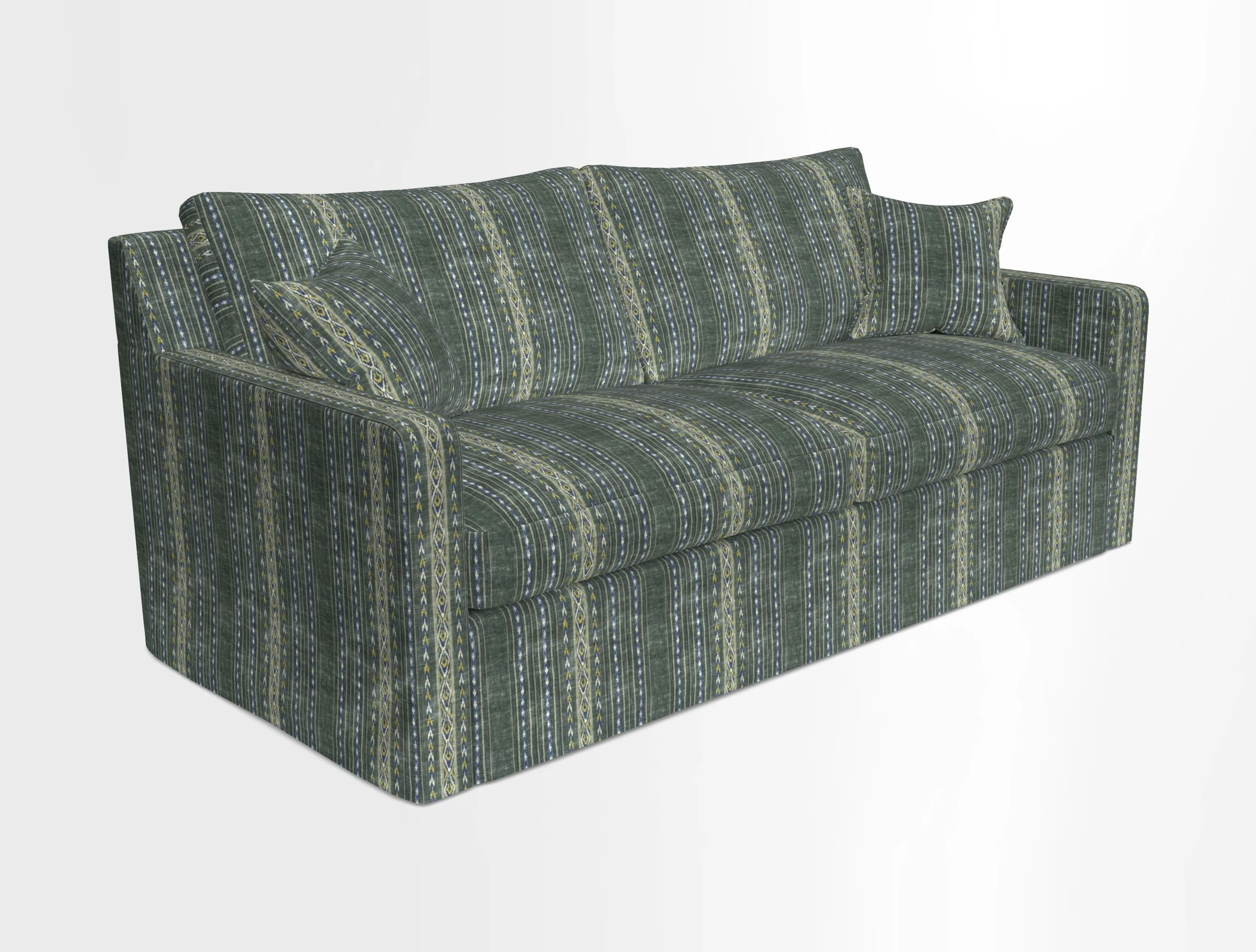 Stopham Sofa Bed in Romo Linara Shingle, seat in Designer's Guild Florian Corn