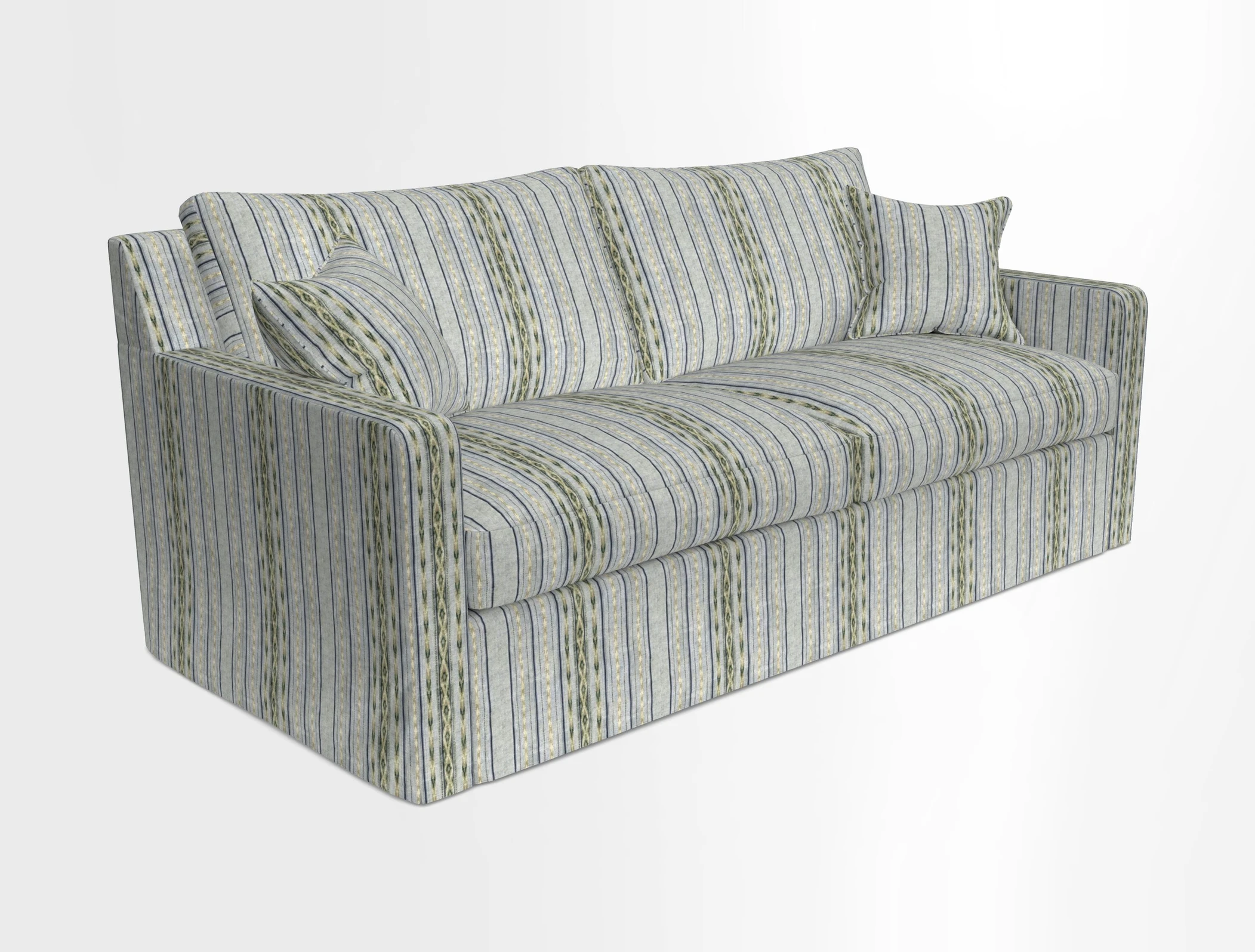 Stopham Sofa Bed in Romo Linara Shingle, seat in Designer's Guild Florian Corn
