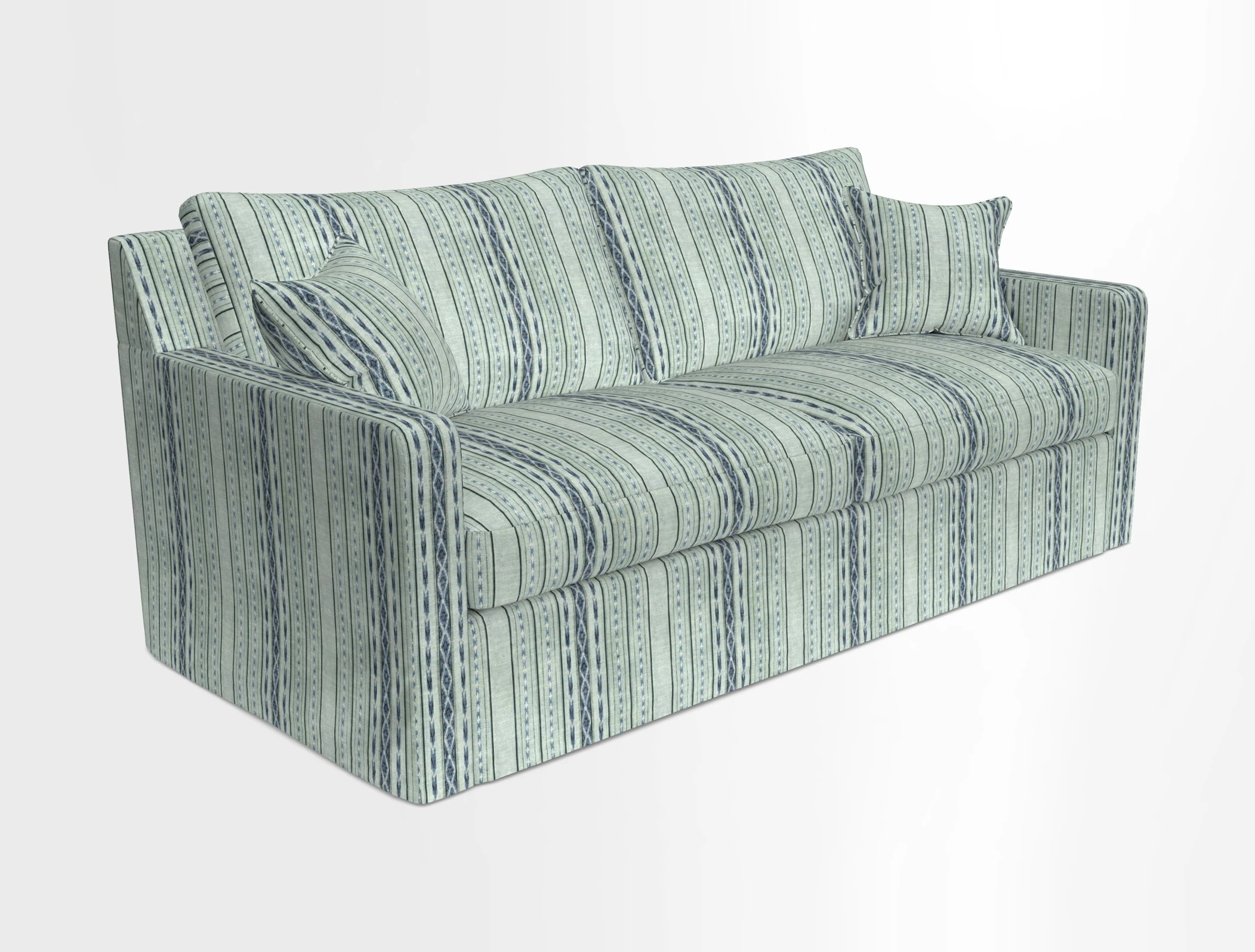 Stopham Sofa Bed in Romo Linara Shingle, seat in Designer's Guild Florian Corn