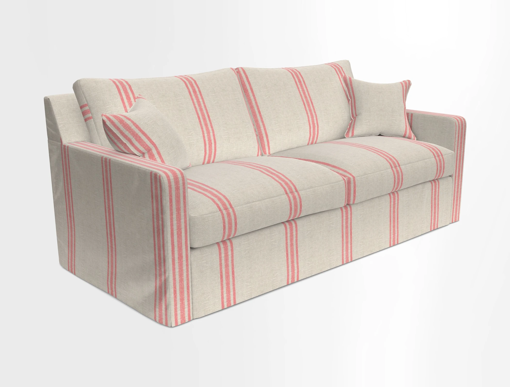 Stopham Sofa Bed in Romo Linara Shingle, seat in Designer's Guild Florian Corn