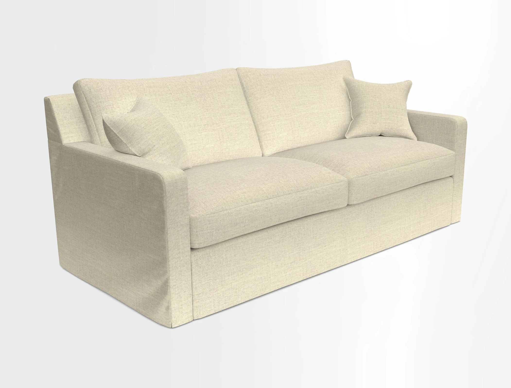 Stopham Sofa Bed in Romo Linara Shingle, seat in Designer's Guild Florian Corn
