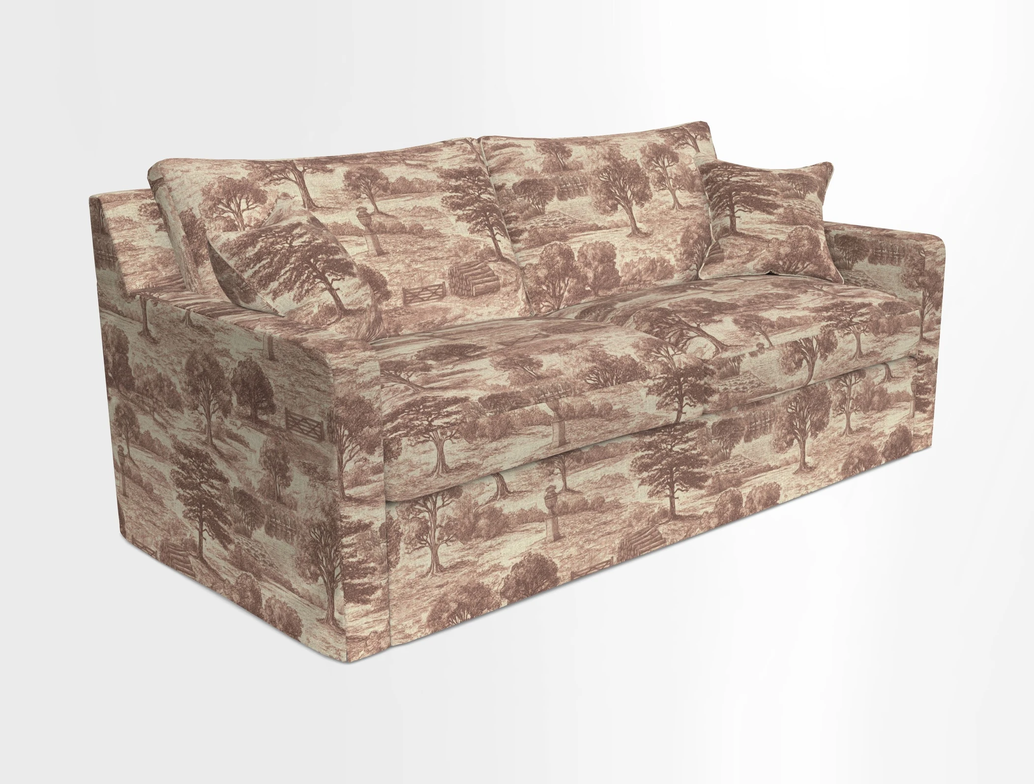 Stopham Sofa Bed in Romo Linara Shingle, seat in Designer's Guild Florian Corn