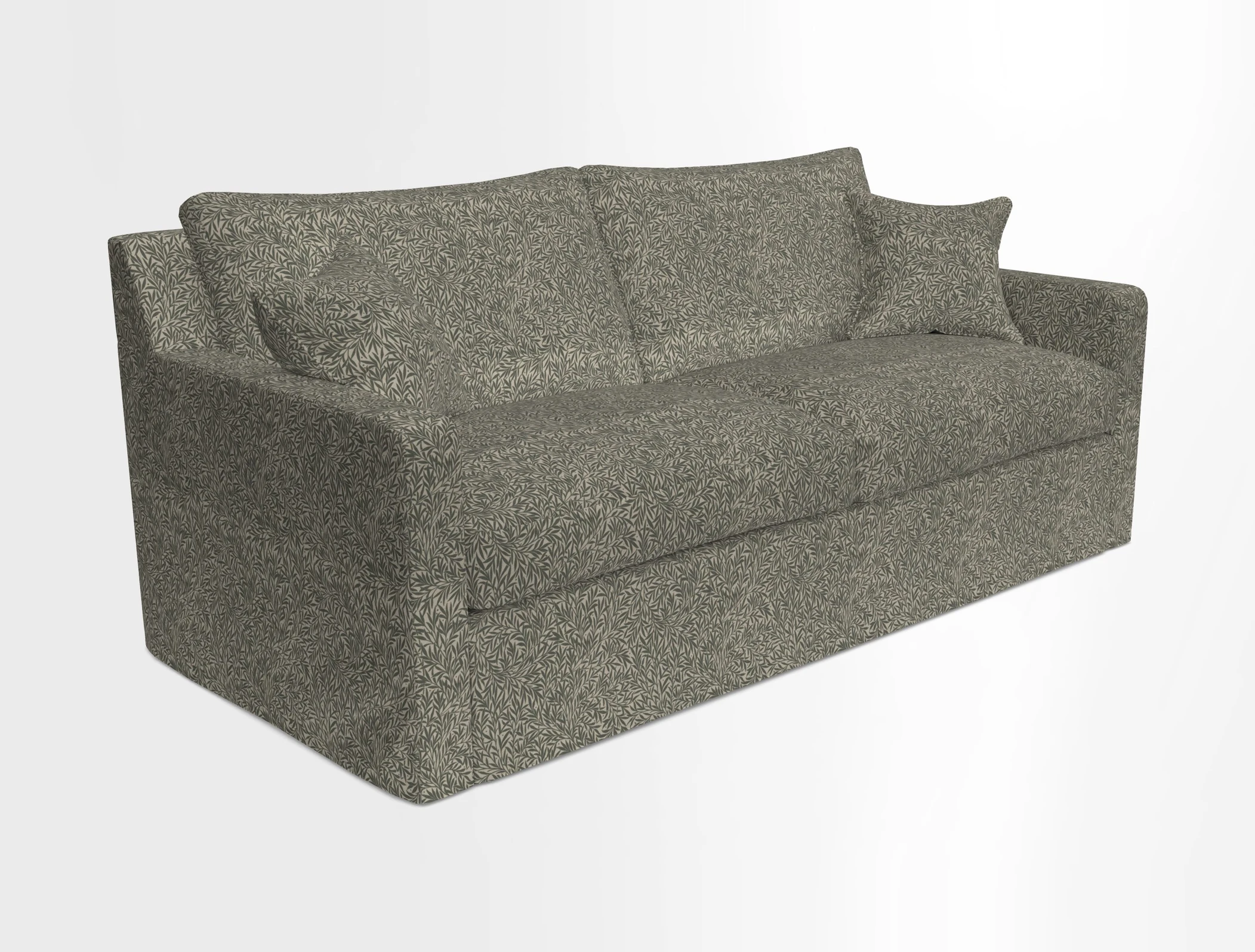 Stopham Sofa Bed in Romo Linara Shingle, seat in Designer's Guild Florian Corn
