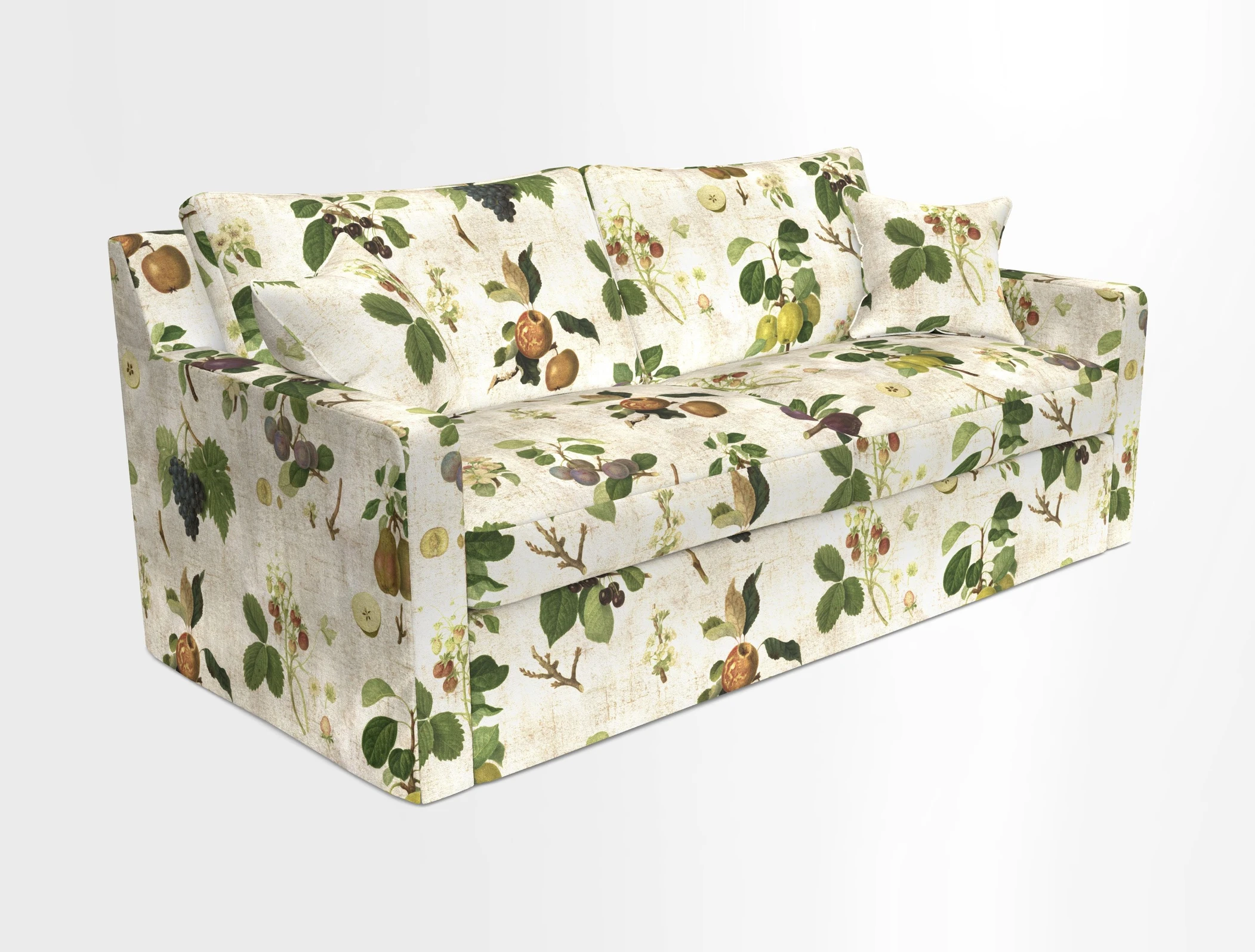 Stopham Sofa Bed in Romo Linara Shingle, seat in Designer's Guild Florian Corn