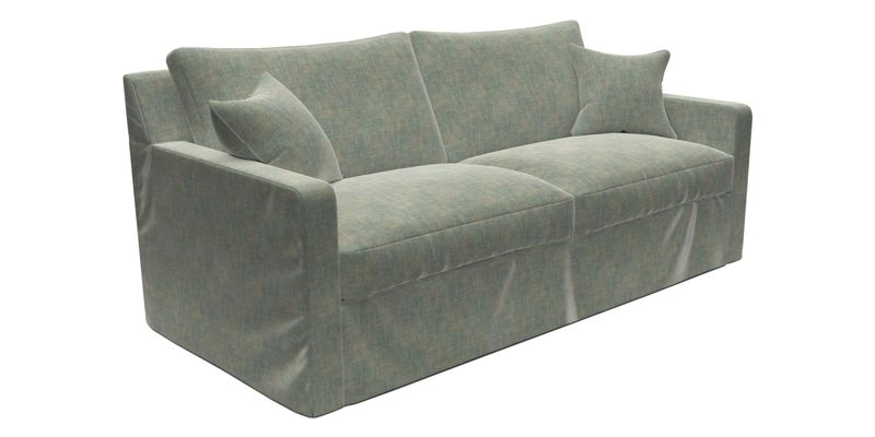 Stopham Sofa Bed in Romo Linara Shingle, seat in Designer's Guild Florian Corn
