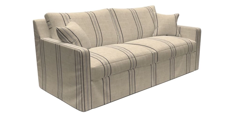 Stopham Sofa Bed in Romo Linara Shingle, seat in Designer's Guild Florian Corn
