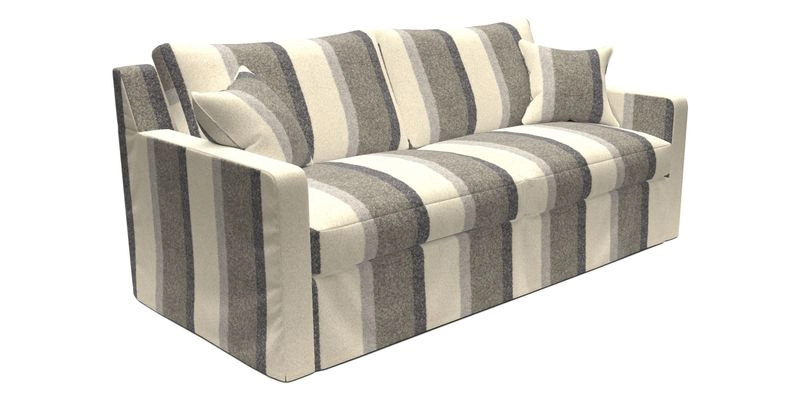 Stopham Sofa Bed in Romo Linara Shingle, seat in Designer's Guild Florian Corn