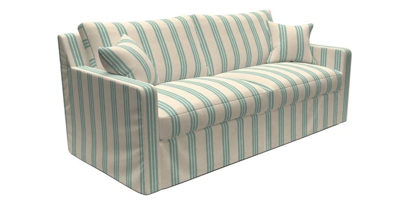 Stopham Sofa Bed in Romo Linara Shingle, seat in Designer's Guild Florian Corn