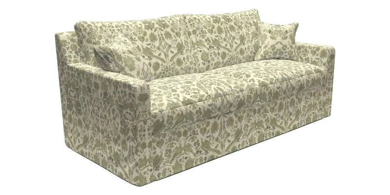 Stopham Sofa Bed in Romo Linara Shingle, seat in Designer's Guild Florian Corn