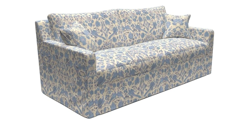 Stopham Sofa Bed in Romo Linara Shingle, seat in Designer's Guild Florian Corn