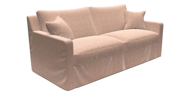 Stopham Sofa Bed in Romo Linara Shingle, seat in Designer's Guild Florian Corn