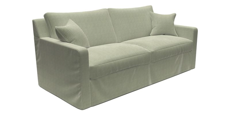 Stopham Sofa Bed in Romo Linara Shingle, seat in Designer's Guild Florian Corn