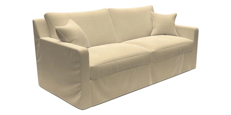 Stopham Sofa Bed in Romo Linara Shingle, seat in Designer's Guild Florian Corn