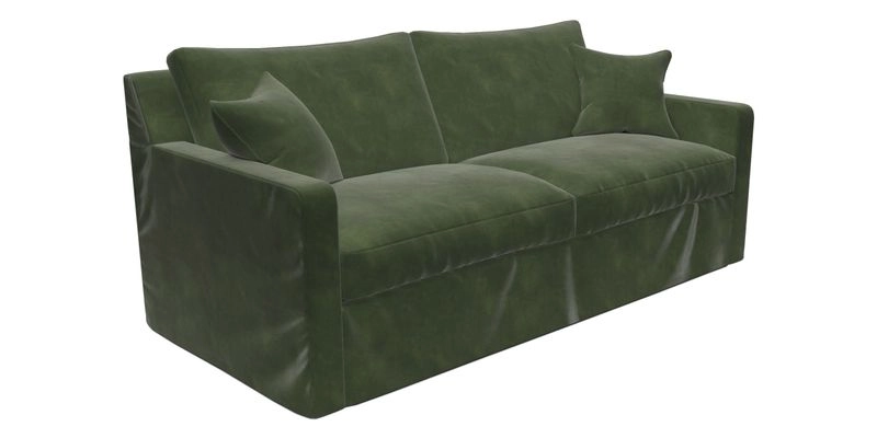Stopham Sofa Bed in Romo Linara Shingle, seat in Designer's Guild Florian Corn