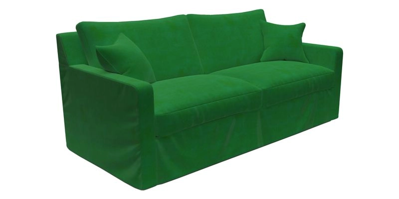 Stopham Sofa Bed in Romo Linara Shingle, seat in Designer's Guild Florian Corn