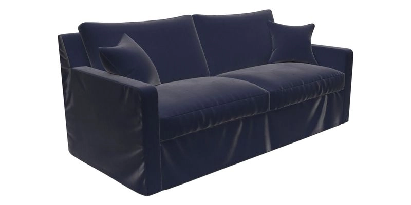Stopham Sofa Bed in Romo Linara Shingle, seat in Designer's Guild Florian Corn