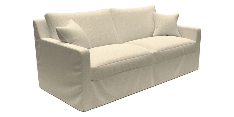Stopham Sofa Bed in Romo Linara Shingle, seat in Designer's Guild Florian Corn