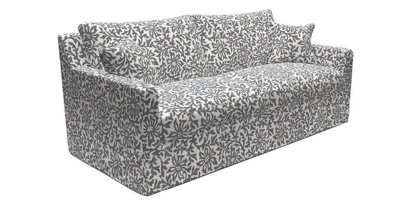 Stopham Sofa Bed in Romo Linara Shingle, seat in Designer's Guild Florian Corn