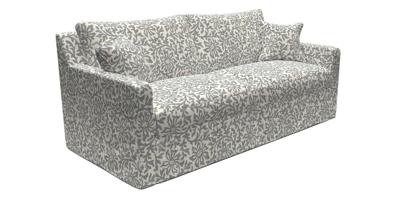 Stopham Sofa Bed in Romo Linara Shingle, seat in Designer's Guild Florian Corn